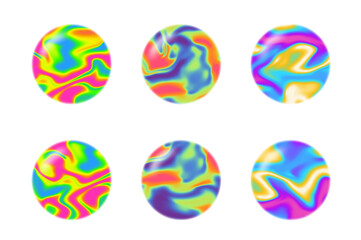 Obraz premium abstract three-dimensional ball chemical liquify set