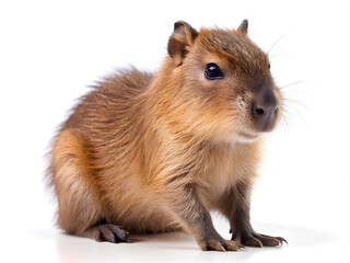 Baby Capybara on isolate white background