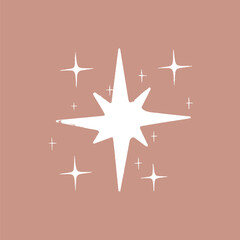Obraz premium Elegant star with sparkles