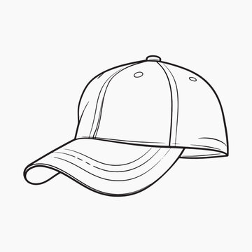 recommend clip art: Simple black and white cap