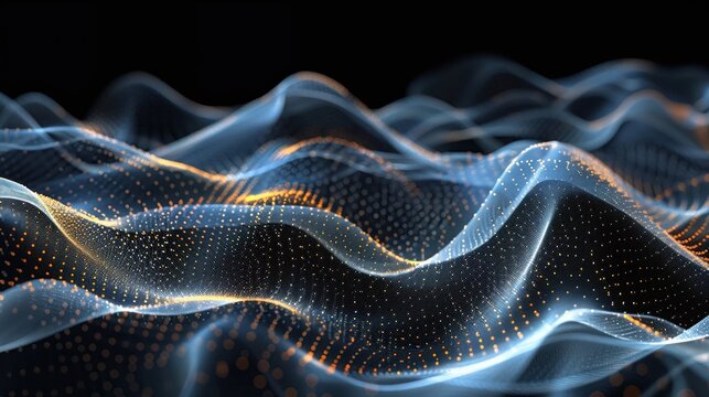 Digital waveform representing the vibrational patterns of different materials.