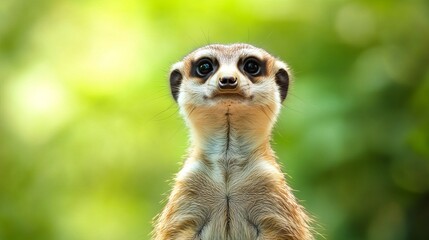 Fototapeta premium A captivating outdoor shot of a meerkat, a species native to Africa and often found in zoos.