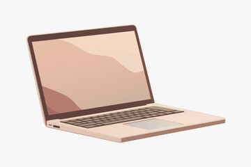 Modern laptop with minimalist design