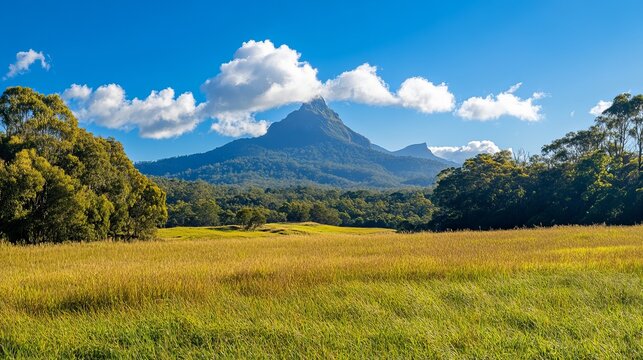 Wollumbin National Park, also known as Mount Warning, is located in New South Wales, Australia. 