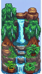 Pixel water fall