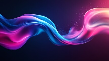 Abstract Swirling Neon Lights