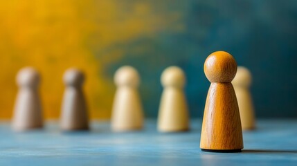 Business optimization, chaos and order in a group of employees. Effective and professional people management. Leadership