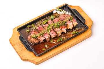 Angus Beef Steak Topped with Thai style Jaew dipping sauce