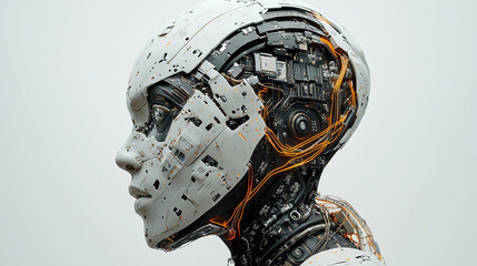 Fototapeta premium An intricate tapestry woven from glowing circuits and AI chips, representing the interconnectedness of modern technology.