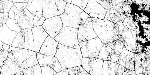 Vector grunge overlay texture. Black and white background.  Grunge pattern for creating your own textures. Grunge dark black and white. Texture of cracks,