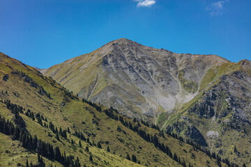 mountain landscape with blue sky