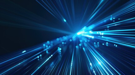 Abstract Blue Lines and Light