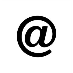 Email symbol icon silhouette vector illustration design on white background.