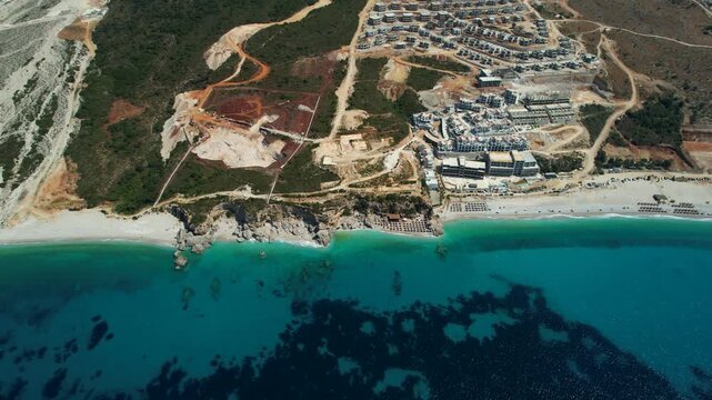Luxury resorts for summer vacations are being built on the beautiful Ionian coast, threatening Albania's environment and nature.