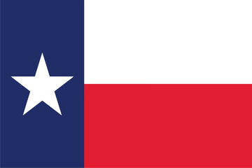 Official flag of the US state of Texas. Vector illustration
