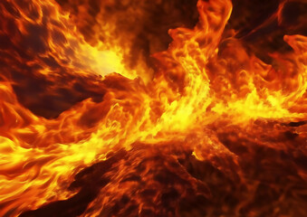 fiery explosion background