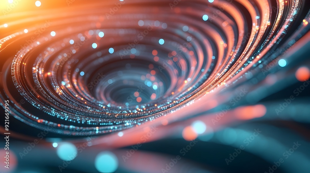 Poster Flowing Data Vortex   Swirling Streams of Information Visualization