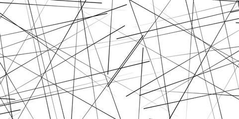 Trendy random diagonal lines image. Abstract lines in black and white tone of many squares and rectangle shapes on white background.
