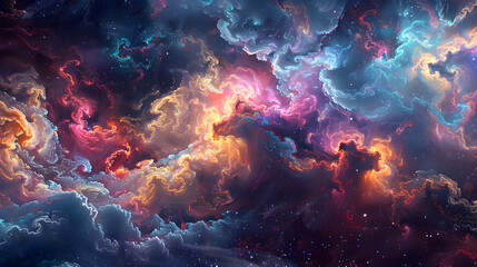 Abstract Space Cloudscape Illustration