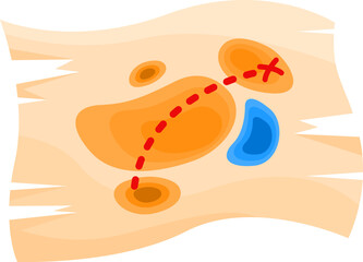 Pirate Ship Map Treasure Hunt