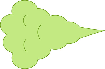 Fart green air poison comic effect