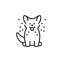 Dog allergy icon. Simple dog allergy icon for social media, app, and web design. Vector illustration.