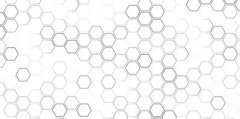 3d Hexagonal structure futuristic white background and Embossed Hexagon , Seamless pattern of the hexagonal netting.