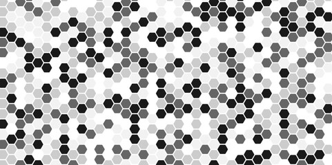 3d Hexagonal structure futuristic white background and Embossed Hexagon , modern seamless geometry pattern hexagon, black and white abstract geometric background,