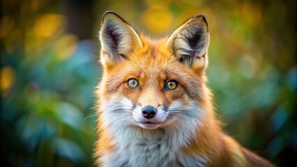 Stunning render of a charming fox with vibrant orange fur and blue eyes, Fox, animal, render, charming, magnificent