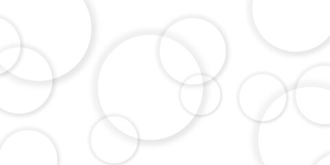 Abstract background with circle white abstract geometric background with soft light white paper circles in design .Gray abstract. Modern design background for report and project presentation template.