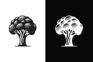 Broccoli Icon silhouette for design. Easily editable. Broccoli Icon vector illustration