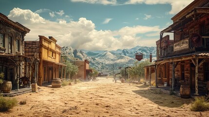 western cinematic background,