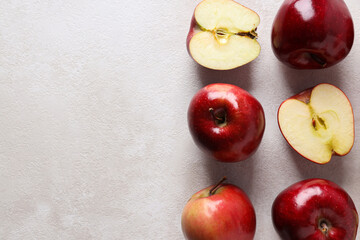 Red apples, concept of fresh and healthy food