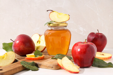 Red apples, concept of fresh and healthy food
