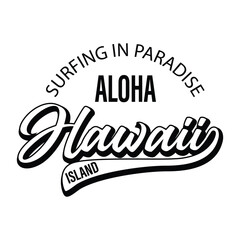 Vector Hawaii illustrations text typography design for tshirt hoodie baseball cap jacket and other uses vector