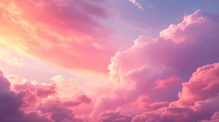 dreamy pink sky with ethereal clouds soft celestial atmosphere