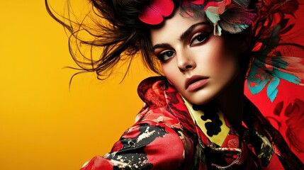 Striking fashion imagery showcasing dramatic contrasts and innovative designs that embody strength and allure
