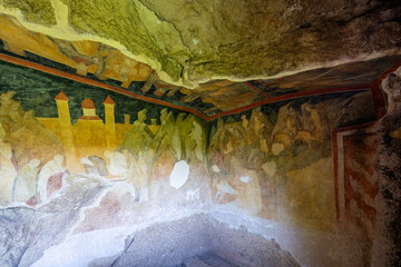 Mediaval frescoes of the Rock Churches of Ivanovo in Bulgaria, a world heritage site