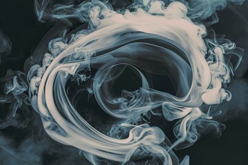 A captivating abstract desktop wallpaper featuring a swirling, dreamy landscape of white smoke