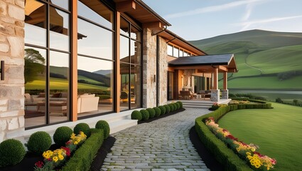 Obraz premium country house in the garden