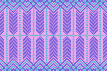 Light Pastel Tribal Diamond Pattern with Aqua Accents