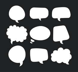 Set of dialog boxes, speech bubbles, frames for text
