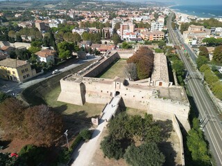 aerial view of fano, italy