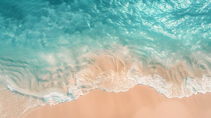 Clear and bright-toned smooth sand seen from above, showcasing a peaceful and serene mood