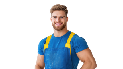 A dedicated man employee in the cleaning service industry ensures a spotless environment.