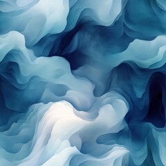 Obraz premium seamless pattern, Abstract watercolor pattern in blues, with soft, flowing transitions between shades, creating a dreamy, ethereal effect