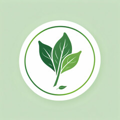 Eco friendly Icon of a Green Leaf
