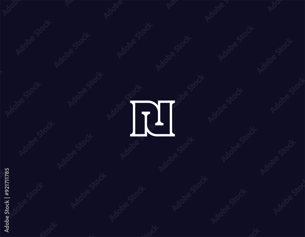 Fototapete p d or n initial logo concept monogram, logo template designed to make your logo process easy and ap