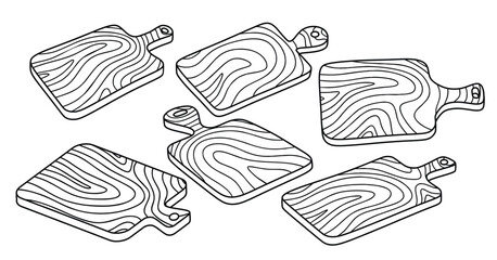 cutting board drawing doodle. vector illustration. cutting board
