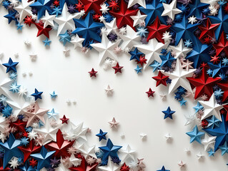Fototapeta premium Eyecatching Stars in the colors of the American flag Background for your design Patriot's Day